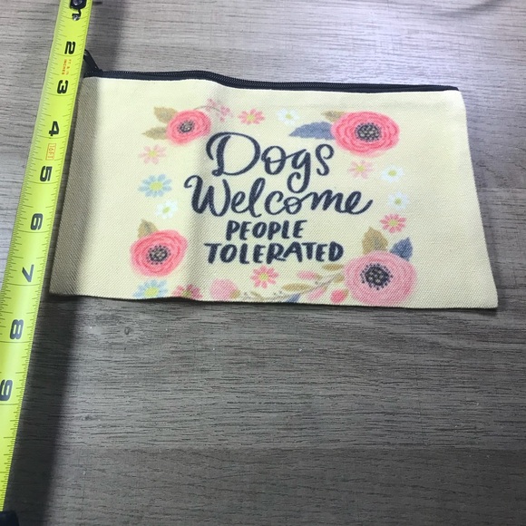 Floral Dog Lover's Makeup Bag Pouch - Picture 3 of 3